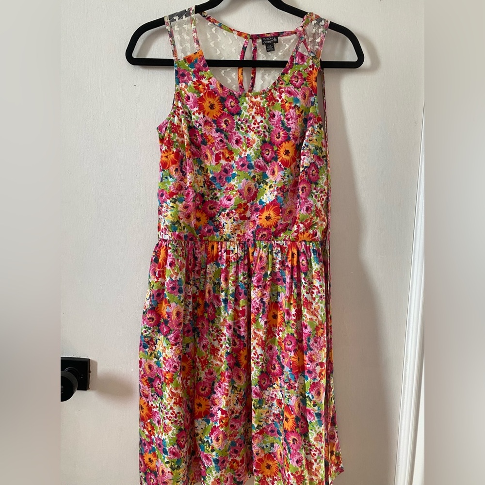 Maison Coupe Floral dress with sheer back